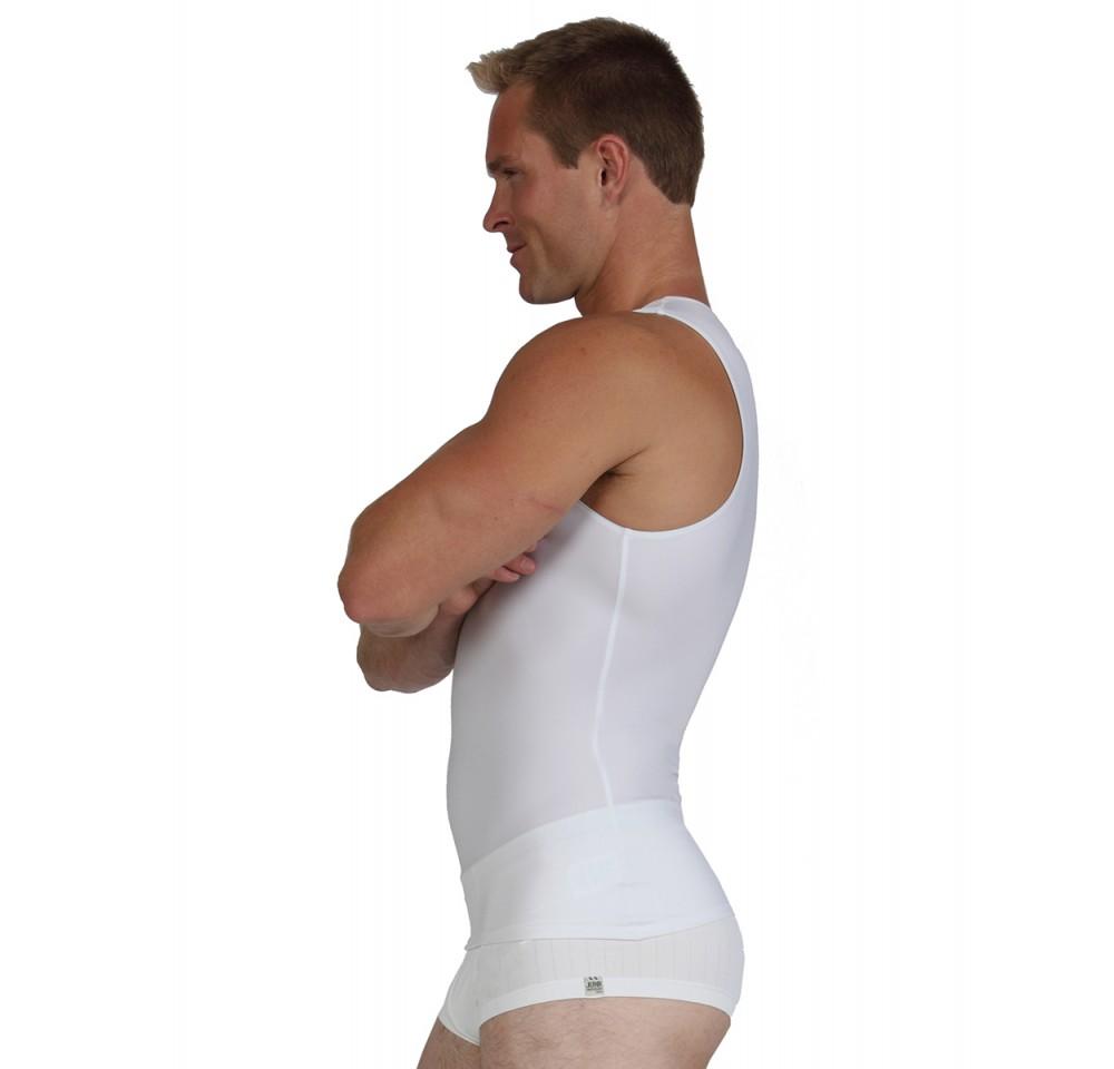  Insta Slim Mens Compression Sleeveless V Neck Muscle Shirt-  Slimming Body Shaper Undershirt