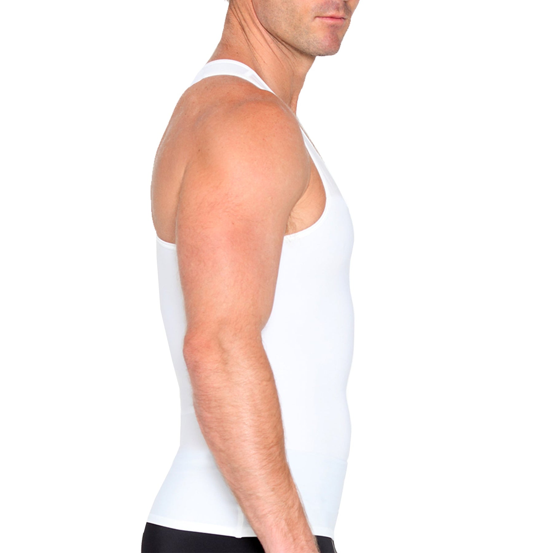 Open Side Racerback Men's Insta Slim I.S.Pro USA men Racerback compression shapewear Muscle Tank