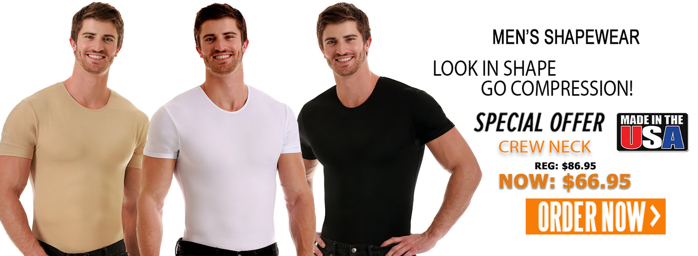 Instaslim Insta Slim Men's Compression Short Sleeve V-Neck T-Shirt