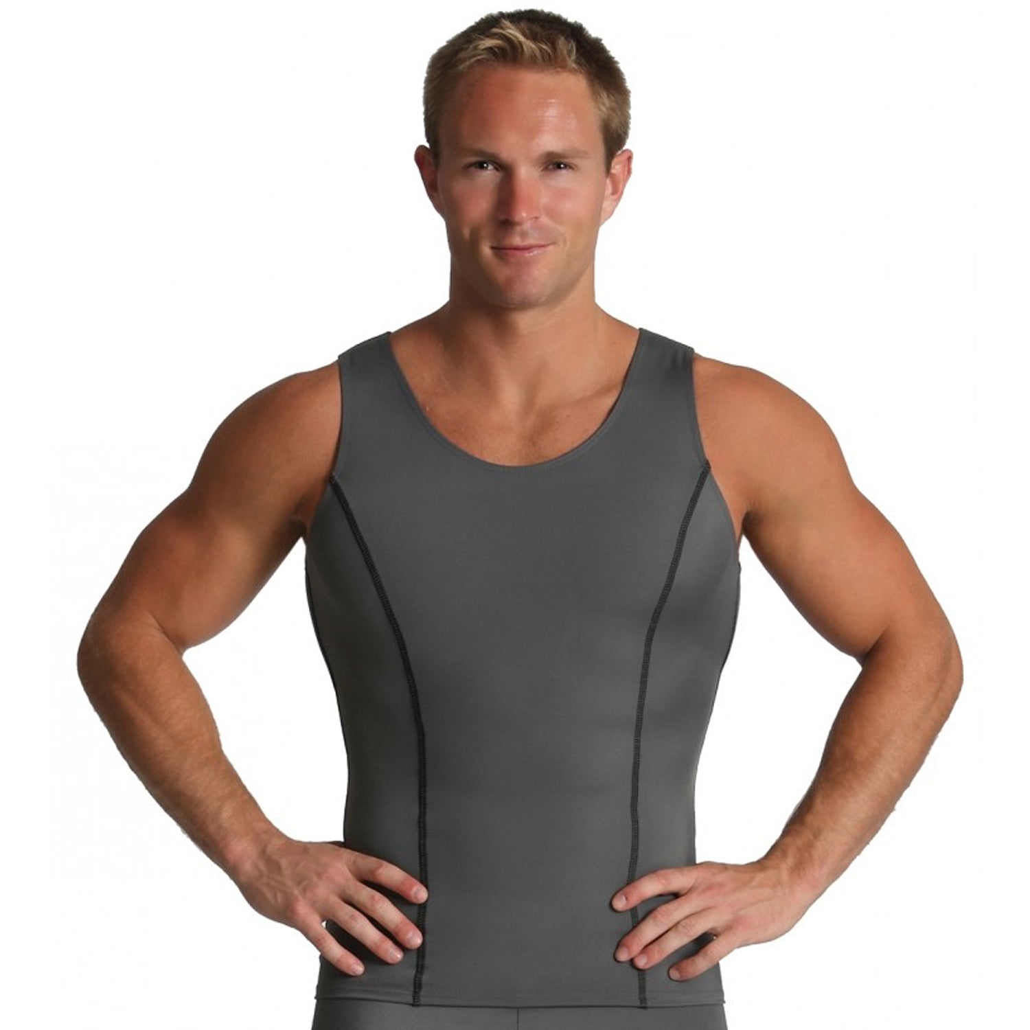 Compression Tank With Side Zipper by Insta Slim