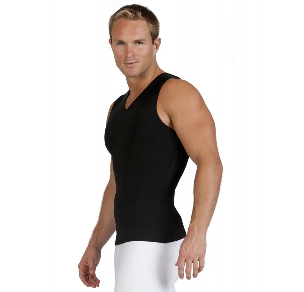 Insta Slim mens high Compression Sleeveless V Neck Tank shirt